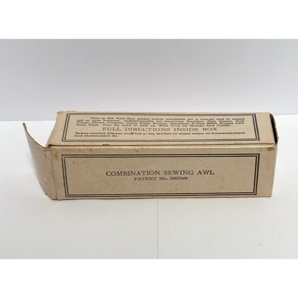 Vintage Original C A Myers Lock Stitch Sewing Awl Kit With Box & Instructions - Picture 15 of 16